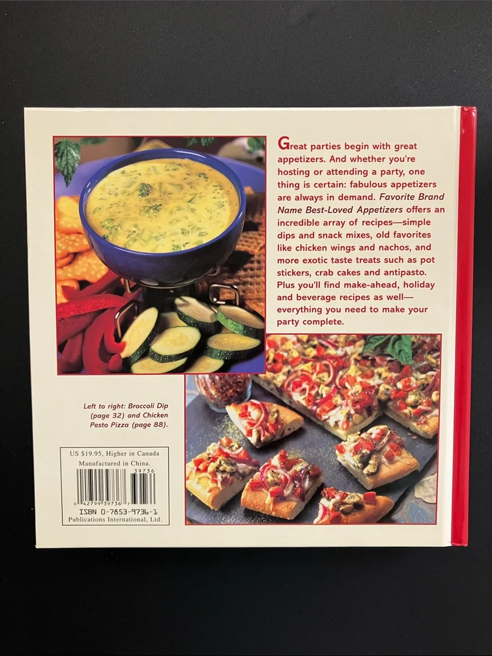 Best Loved Appetizers Favorite Brand Name Recipes 2002 Hardcover Cookbook